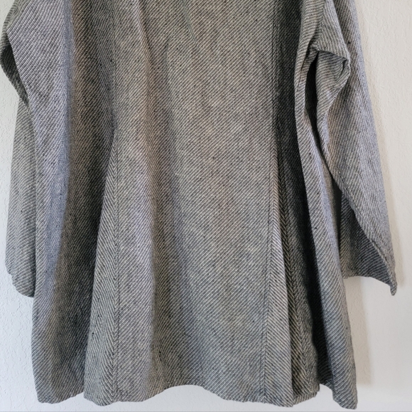 FLAX Plus Size Linen Jacket Shirt 3X. - Picture 6 of 7